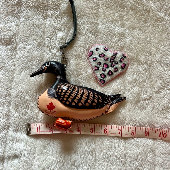 Leather Loon Wristlet Change Purse Canadian Souvenir - Picture 7 of 8